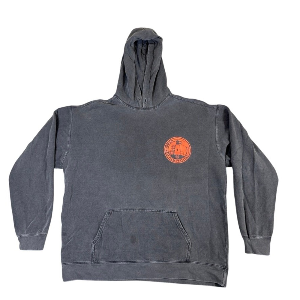 Woods Hole Film Festival Graphic Hoodie Gray Orange Lighthouse Fleece XL